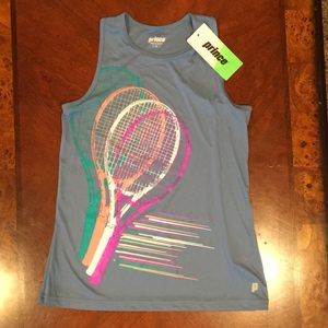 Blue/grey athletic tank top